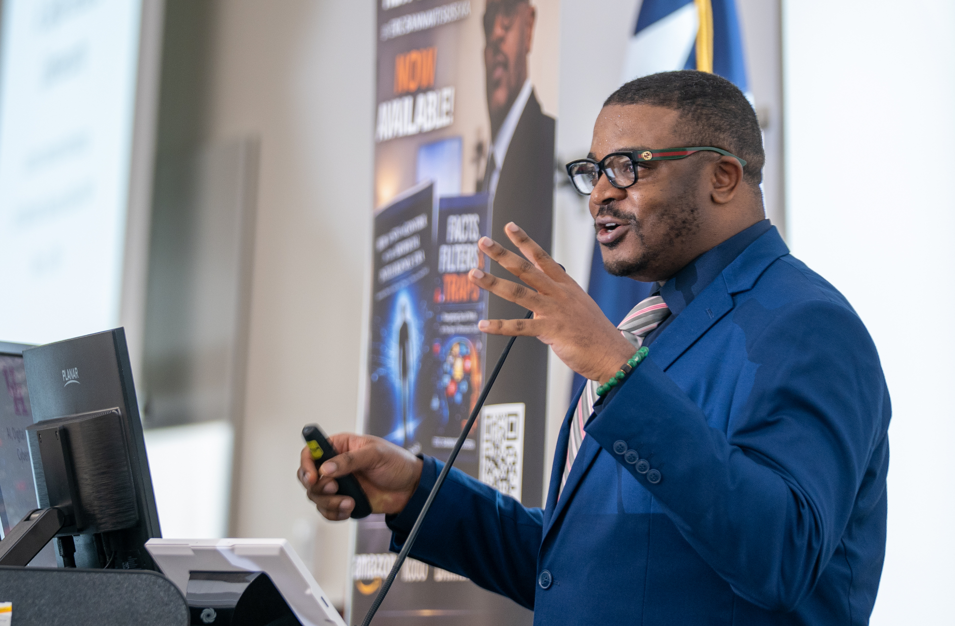 Eric Bannavti Suiseka delivering a keynote